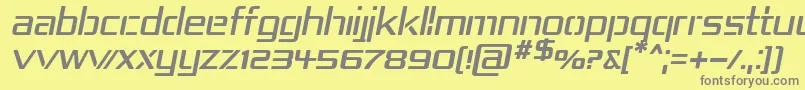 フォントRepub4i ffy – 黄色の背景に灰色の文字