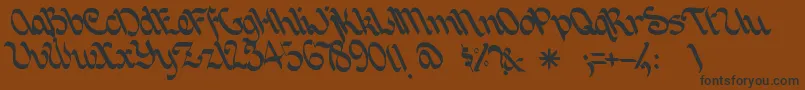 Joincaz Font – Black Fonts on Brown Background