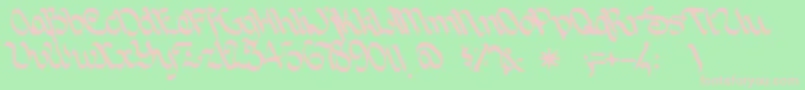 Joincaz Font – Pink Fonts on Green Background