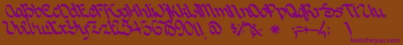 Joincaz Font – Purple Fonts on Brown Background