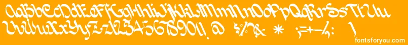 Joincaz Font – White Fonts on Orange Background