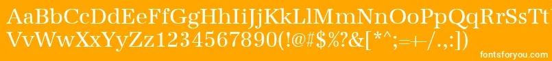 フォントUrwantiquatnar – オレンジの背景に白い文字