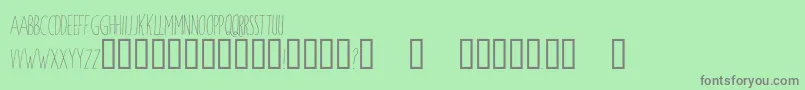 WindsorHand Font – Gray Fonts on Green Background