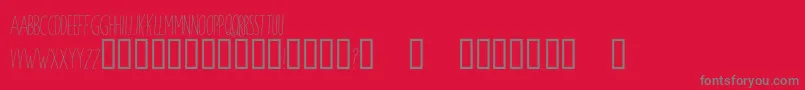 WindsorHand Font – Gray Fonts on Red Background