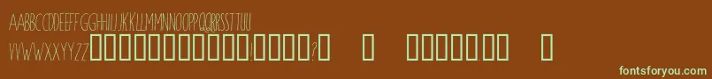 WindsorHand Font – Green Fonts on Brown Background
