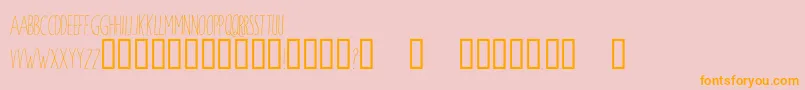 WindsorHand Font – Orange Fonts on Pink Background