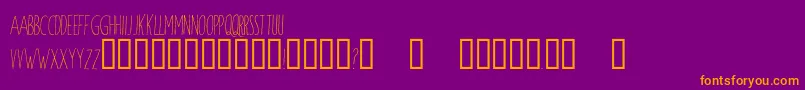 WindsorHand Font – Orange Fonts on Purple Background
