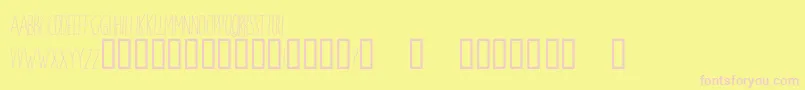 フォントWindsorHand – ピンクのフォント、黄色の背景