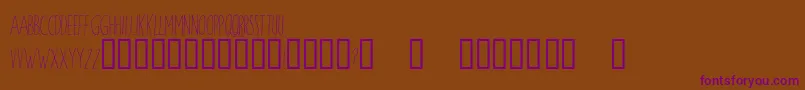 Czcionka WindsorHand – fioletowe czcionki na brązowym tle