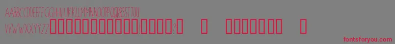 WindsorHand Font – Red Fonts on Gray Background
