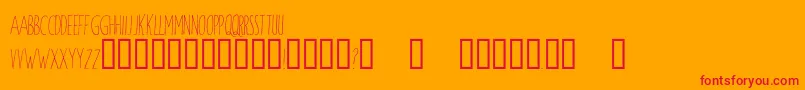 WindsorHand Font – Red Fonts on Orange Background