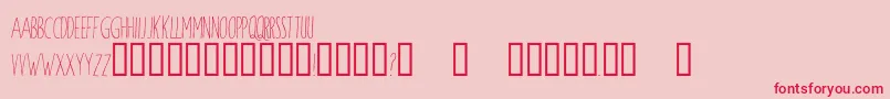 WindsorHand Font – Red Fonts on Pink Background