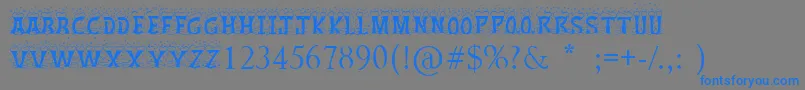 ChristmasSnow Font – Blue Fonts on Gray Background