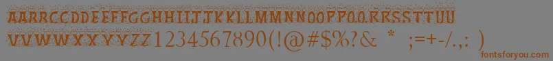 ChristmasSnow Font – Brown Fonts on Gray Background