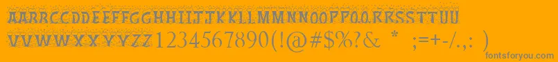 ChristmasSnow Font – Gray Fonts on Orange Background