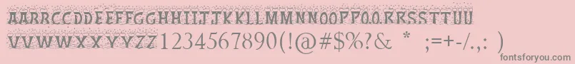 ChristmasSnow Font – Gray Fonts on Pink Background