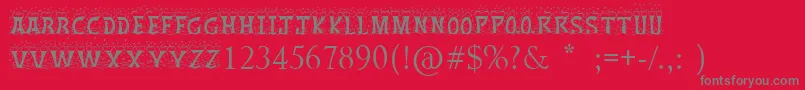ChristmasSnow Font – Gray Fonts on Red Background