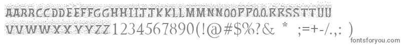 ChristmasSnow Font – Gray Fonts on White Background
