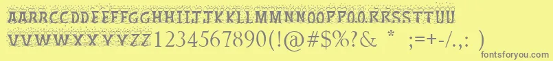 ChristmasSnow Font – Gray Fonts on Yellow Background