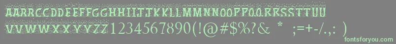 ChristmasSnow Font – Green Fonts on Gray Background