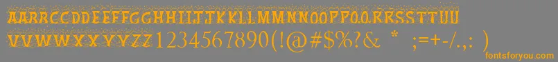 ChristmasSnow Font – Orange Fonts on Gray Background