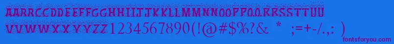ChristmasSnow Font – Purple Fonts on Blue Background