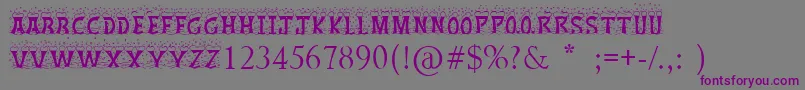 ChristmasSnow Font – Purple Fonts on Gray Background