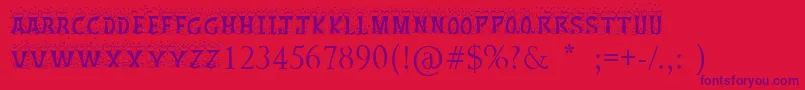 ChristmasSnow Font – Purple Fonts on Red Background