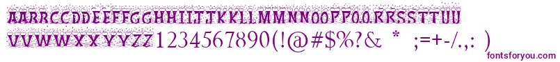 ChristmasSnow Font – Purple Fonts on White Background