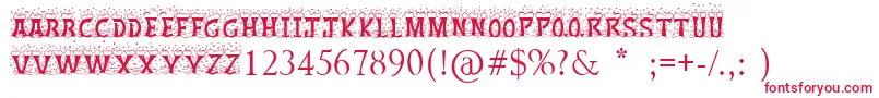 ChristmasSnow Font – Red Fonts on White Background