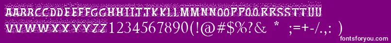 ChristmasSnow Font – White Fonts on Purple Background