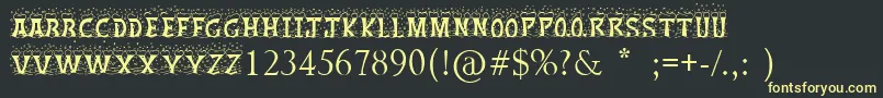 ChristmasSnow Font – Yellow Fonts on Black Background
