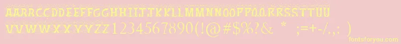 ChristmasSnow Font – Yellow Fonts on Pink Background