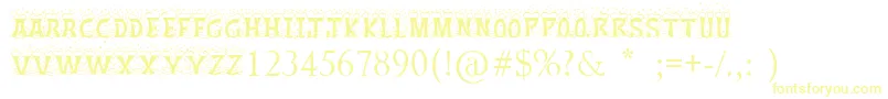 ChristmasSnow Font – Yellow Fonts on White Background