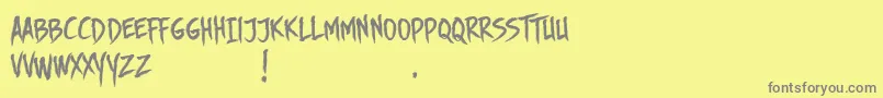 Шрифт DhfStoryBrush – серые шрифты на жёлтом фоне