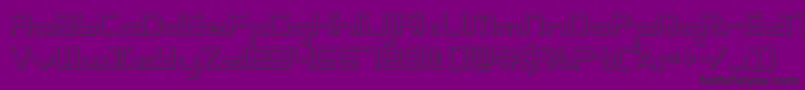 Radiospace3D Font – Black Fonts on Purple Background