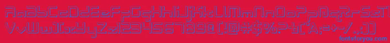 Radiospace3D Font – Blue Fonts on Red Background