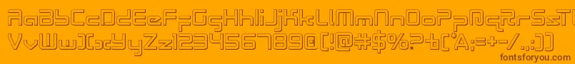 Radiospace3D Font – Brown Fonts on Orange Background