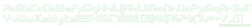 Radiospace3D Font – Green Fonts on White Background