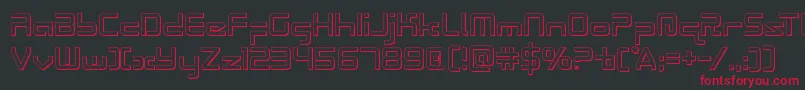 Radiospace3D Font – Red Fonts on Black Background