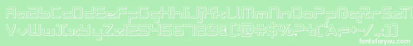 Radiospace3D Font – White Fonts on Green Background