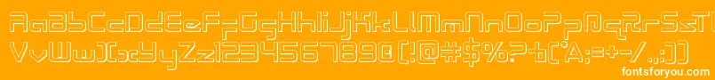 Radiospace3D Font – White Fonts on Orange Background