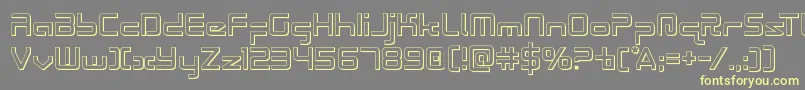 Radiospace3D Font – Yellow Fonts on Gray Background