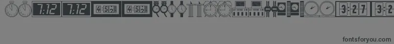 TimePiecesJl Font – Black Fonts on Gray Background