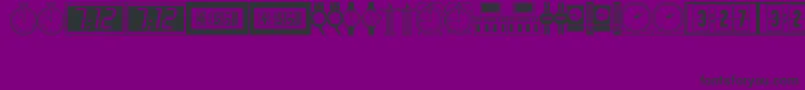TimePiecesJl-fontti – mustat fontit violetilla taustalla