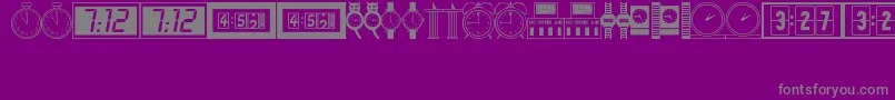 TimePiecesJl Font – Gray Fonts on Purple Background