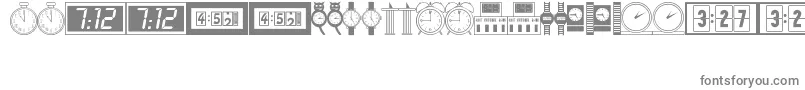 フォントTimePiecesJl – 白い背景に灰色の文字