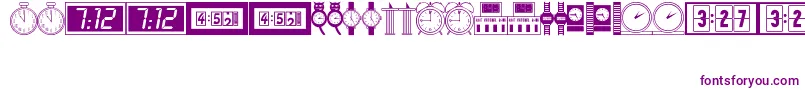 TimePiecesJl Font – Purple Fonts on White Background