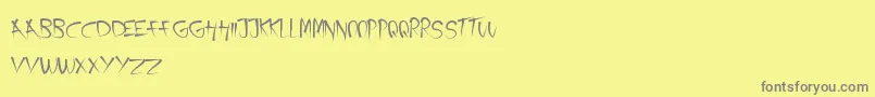 AJourney Font – Gray Fonts on Yellow Background