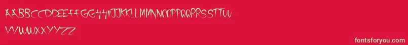 AJourney Font – Green Fonts on Red Background
